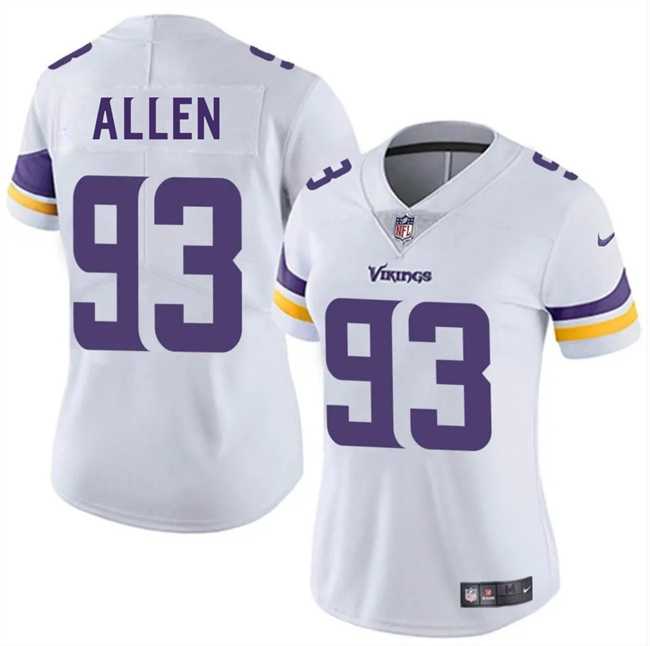 Womens Minnesota Vikings #93 Jonathan Allen White 2025 Vapor Untouchable Limited Stitched Jersey Dzhi